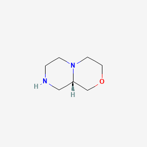 (9aS)-Octahydropyrazino[2,1-c][1,4]oxazine chemical structure (CAS 1089759-42-1)