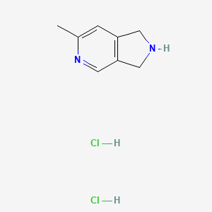 6-Methyl-2,3-dihydro-1H-pyrrolo[3,4-c]pyridine dihydrochloride chemical structure (CAS 108989-52-2)