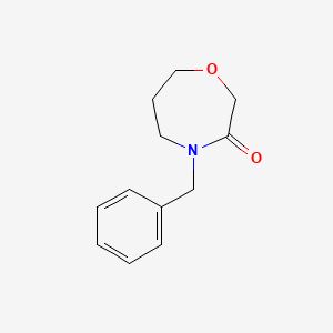 4-Benzyl-1,4-oxazepan-3-one chemical structure (CAS 109069-15-0)