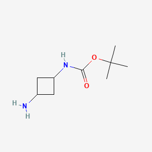 tert-Butyl (3-aminocyclobutyl)carbamate chemical structure (CAS 1090904-48-5)