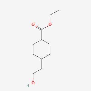 Ethyl 4-(2-hydroxyethyl)cyclohexane-1-carboxylate chemical structure (CAS 1091599-81-3)