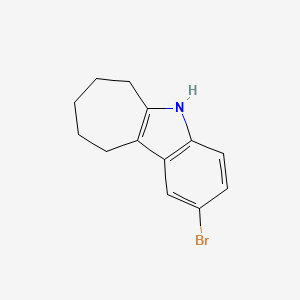 2-Bromo-5,6,7,8,9,10-hexahydrocyclohepta[b]indole chemical structure (CAS 109160-55-6)