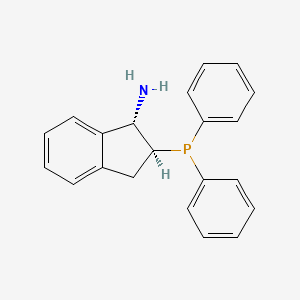 (1S,2S)-2-(Diphenylphosphino)-2,3-dihydro-1H-inden-1-amine chemical structure (CAS 1091606-69-7)