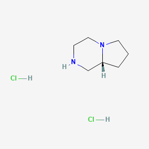 (R)-Octahydropyrrolo[1,2-a]pyrazine dihydrochloride chemical structure (CAS 1092076-07-7)