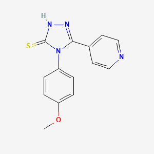 4-(4-Methoxyphenyl)-5-(pyridin-4-yl)-4H-1,2,4-triazole-3-thiol chemical structure (CAS 109220-26-0)