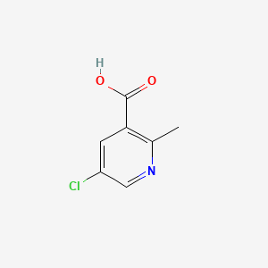 5-Chloro-2-methyl-3-pyridinecarboxylic acid chemical structure (CAS 1092286-30-0)