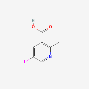 5-Iodo-2-methylnicotinic acid chemical structure (CAS 1092286-33-3)