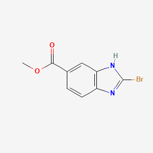 Methyl 2-bromo-1H-benzo[d]imidazole-6-carboxylate chemical structure (CAS 1092286-70-8)