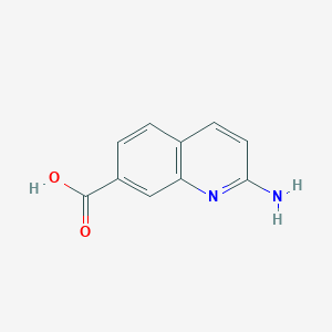 2-Aminoquinoline-7-carboxylic acid chemical structure (CAS 1092287-45-0)