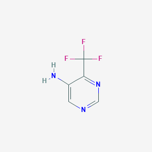 4-(Trifluoromethyl)pyrimidin-5-amine chemical structure (CAS 1092299-22-3)