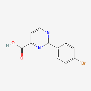 2-(4-Bromophenyl)pyrimidine-4-carboxylic acid chemical structure (CAS 1092300-70-3)