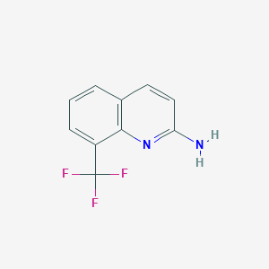 8-(Trifluoromethyl)quinolin-2-amine chemical structure (CAS 1092304-80-7)