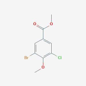 Methyl 3-bromo-5-chloro-4-methoxybenzoate chemical structure (CAS 1092308-69-4)