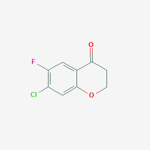 7-Chloro-6-fluorochroman-4-one chemical structure (CAS 1092349-37-5)