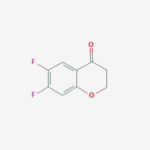 6,7-Difluorochroman-4-one chemical structure (CAS 1092349-93-3)