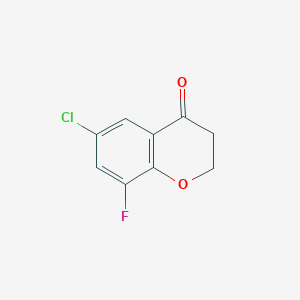 6-Chloro-8-fluorochroman-4-one chemical structure (CAS 1092350-27-0)