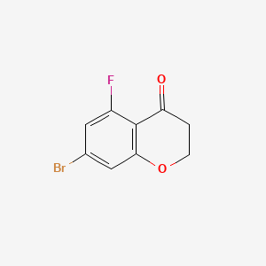 7-Bromo-5-fluorochroman-4-one chemical structure (CAS 1092350-58-7)