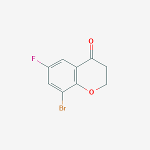 8-Bromo-6-fluorochroman-4-one chemical structure (CAS 1092350-87-2)