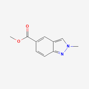 Methyl 2-methyl-2H-indazole-5-carboxylate chemical structure (CAS 1092351-86-4)