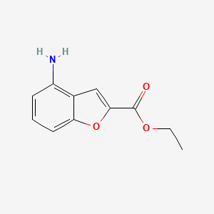 Ethyl 4-aminobenzofuran-2-carboxylate chemical structure (CAS 1092351-93-3)