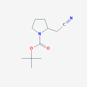 tert-Butyl 2-(cyanomethyl)pyrrolidine-1-carboxylate chemical structure (CAS 1092352-11-8)