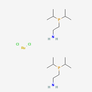 Dichlorobis[2-(di-i-propylphosphino)ethylamine]ruthenium(II) chemical structure (CAS 1092372-90-1)