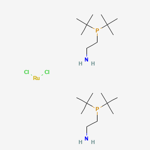 Dichlorobis[2-(di-t-butylphosphino)ethylamine]ruthenium(II) chemical structure (CAS 1092372-91-2)