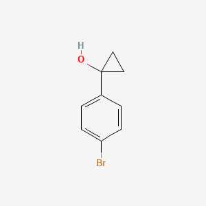 1-(4-Bromophenyl)cyclopropanol chemical structure (CAS 109240-30-4)