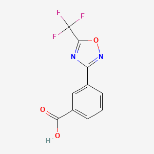 3-(5-(Trifluoromethyl)-1,2,4-oxadiazol-3-yl)benzoic acid chemical structure (CAS 1092400-82-2)