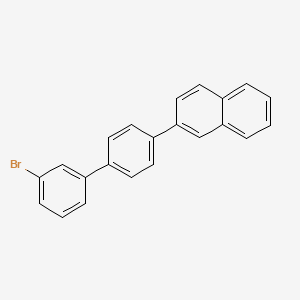 2-(3'-Bromo-[1,1'-biphenyl]-4-yl)naphthalene chemical structure (CAS 1092408-22-4)