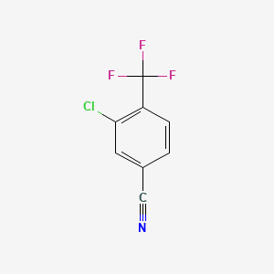 3-Chloro-4-(trifluoromethyl)benzonitrile chemical structure (CAS 1092460-79-1)