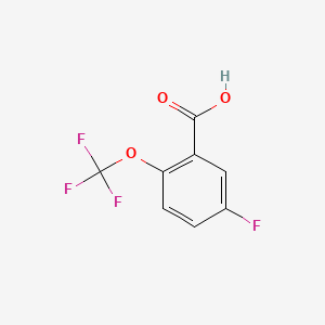 5-Fluoro-2-(trifluoromethoxy)benzoic acid chemical structure (CAS 1092460-83-7)