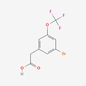 2-(3-Bromo-5-(trifluoromethoxy)phenyl)acetic acid chemical structure (CAS 1092461-35-2)