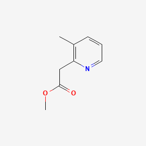 Methyl 2-(3-methylpyridin-2-yl)acetate chemical structure (CAS 1092477-78-5)