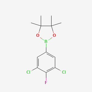 2-(3,5-Dichloro-4-fluorophenyl)-4,4,5,5-tetramethyl-1,3,2-dioxaborolane chemical structure (CAS 1092485-88-5)