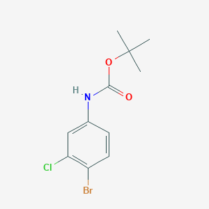 tert-Butyl (4-bromo-3-chlorophenyl)carbamate chemical structure (CAS 1092493-67-8)