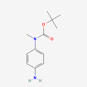 tert-Butyl (4-aminophenyl)(methyl)carbamate chemical structure (CAS 1092522-02-5)