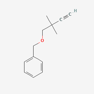 4-Benzyloxy-3,3-dimethylbut-1-yne chemical structure (CAS 1092536-54-3)