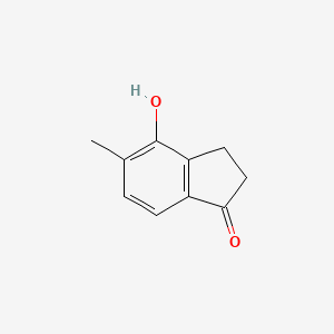 4-Hydroxy-5-methyl-2,3-dihydro-1H-inden-1-one chemical structure (CAS 1092553-17-7)