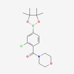 (2-Chloro-4-(4,4,5,5-tetramethyl-1,3,2-dioxaborolan-2-yl)phenyl)(morpholino)methanone chemical structure (CAS 1092563-48-8)