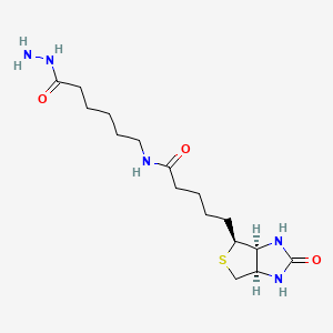 N-(6-Hydrazinyl-6-oxohexyl)-5-((3aS,4S,6aR)-2-oxohexahydro-1H-thieno[3,4-d]imidazol-4-yl)pentanamide chemical structure (CAS 109276-34-8)