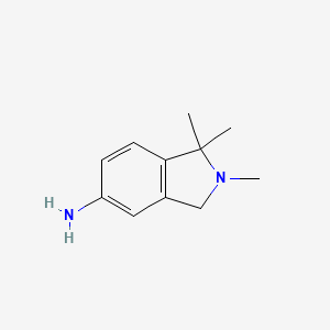 1,1,2-Trimethylisoindolin-5-amine chemical structure (CAS 1092794-94-9)