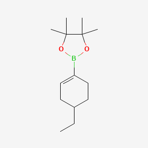 2-(4-Ethylcyclohex-1-en-1-yl)-4,4,5,5-tetramethyl-1,3,2-dioxaborolane chemical structure (CAS 1092938-90-3)