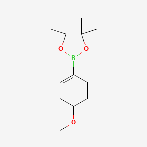 2-(4-Methoxycyclohex-1-en-1-yl)-4,4,5,5-tetramethyl-1,3,2-dioxaborolane chemical structure (CAS 1092938-92-5)