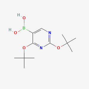 (2,4-Di-tert-butoxypyrimidin-5-yl)boronic acid chemical structure (CAS 109299-79-8)