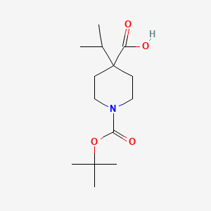 1-Boc-4-isopropyl-4-piperidinecarboxylic Acid chemical structure (CAS 1093396-57-6)