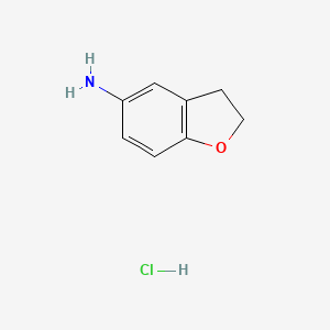 2,3-Dihydrobenzofuran-5-amine hydrochloride chemical structure (CAS 1093403-66-7)