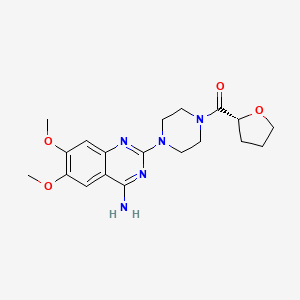 (R)-(4-(4-Amino-6,7-dimethoxyquinazolin-2-yl)piperazin-1-yl)(tetrahydrofuran-2-yl)methanone chemical structure (CAS 109351-34-0)