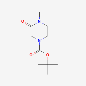 tert-Butyl 4-methyl-3-oxopiperazine-1-carboxylate chemical structure (CAS 109384-26-1)