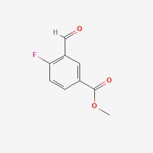 Methyl 4-fluoro-3-formylbenzoate chemical structure (CAS 1093865-65-6)